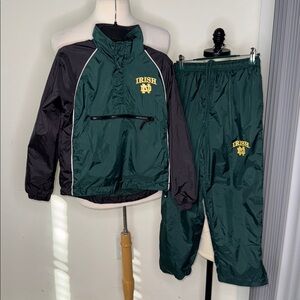 Holloway Notre Dame tracksuit Irish youth medium pull on jacket stretch waist